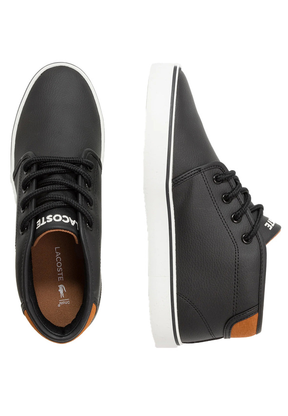 lacoste ampthill black leather