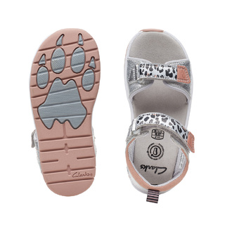 Clarks Clowder Print K 26166127 Ασημί