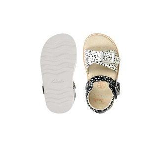 Clarks Crown Bloom Toddler 26141123 Λευκό-Μαύρο